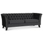 Kolmen istuttava Chesterfield Liverpool -sohva - Antrasiitinharmaa sametti