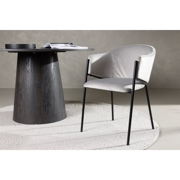 Evelina ruokatuoli - Harmaa sametti Evelina ruokatuoli - Harmaa sametti