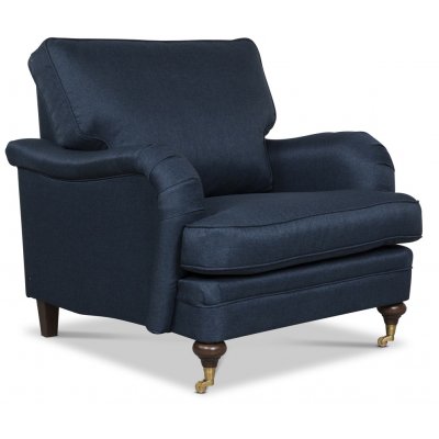 Howard London Premium nojatuoli - Sininen + Huonekalujen hoitosarja tekstiileille