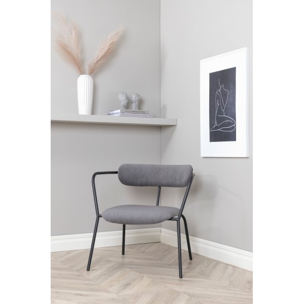 Shaun nojatuoli - Harmaa vakosametti Shaun nojatuoli - Harmaa vakosametti