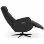 Ylellinen Comfort-recliner, nojatuoli (2 shkmoottoria), sisnrakennettu jalkatuki - Tummanharmaa kangas