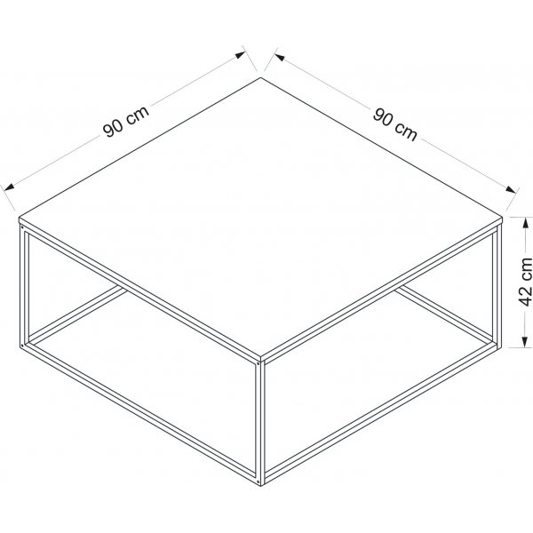 Loni sohvapöytä 90 x 90 cm - Antrasiitti Loni sohvapöytä 90 x 90 cm - Antrasiitti