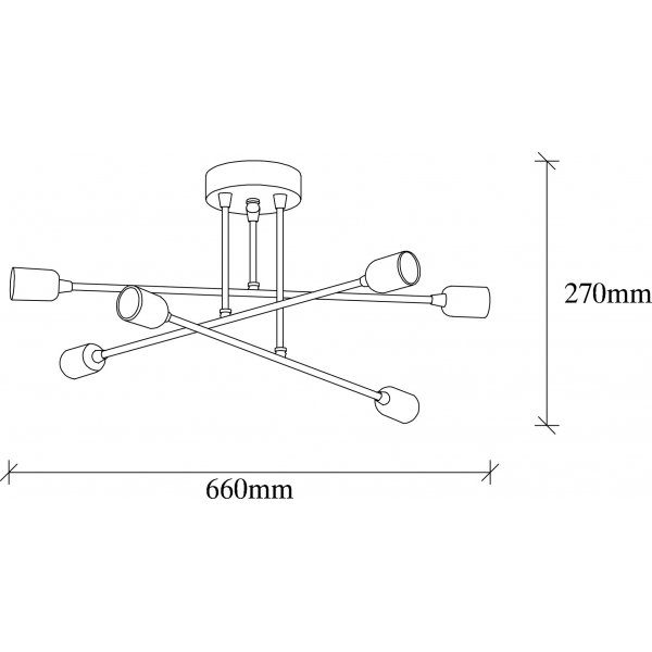 Leveä kattovalaisin 1504 - Vintage Leveä kattovalaisin 1504 - Vintage