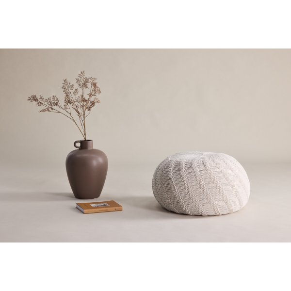 Ted-pouf �45 cm - Luonnonvalkoinen