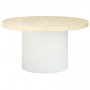 Ruokailuryhm 2 tuolia ja ruokapyt 80 cm beige/rottinki - Merca/Tor