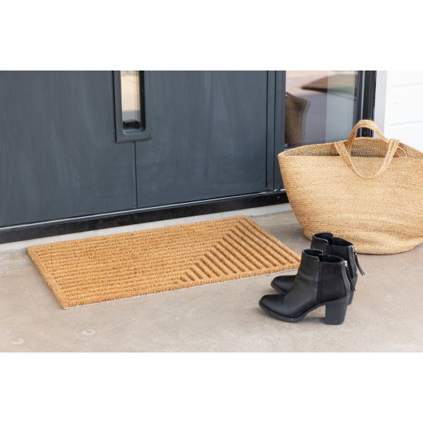 Jon-ovimatto 75 x 45 cm - musta/luonnollinen Jon-ovimatto 75 x 45 cm - musta/luonnollinen