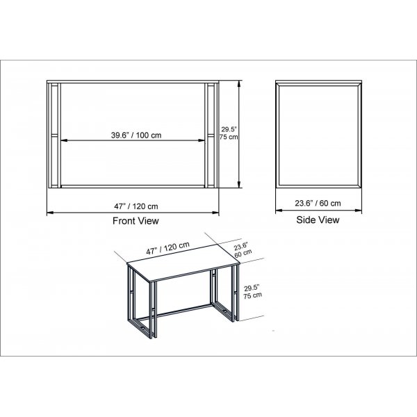 Alfa työpöytä 120x60 cm - Musta Alfa työpöytä 120x60 cm - Musta