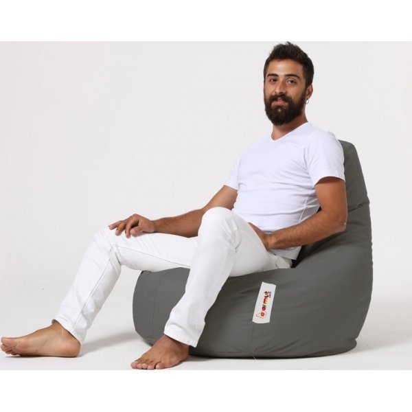 Drop papupussi - harmaa