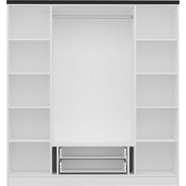 Rizada vaatekaappi 180x52x210 cm - Valkoinen Rizada vaatekaappi 180x52x210 cm - Valkoinen