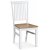 Gs ruokailuryhm: Pyt 160/210 cm sislten 6 Fr tuolia - Valkoinen/tammi