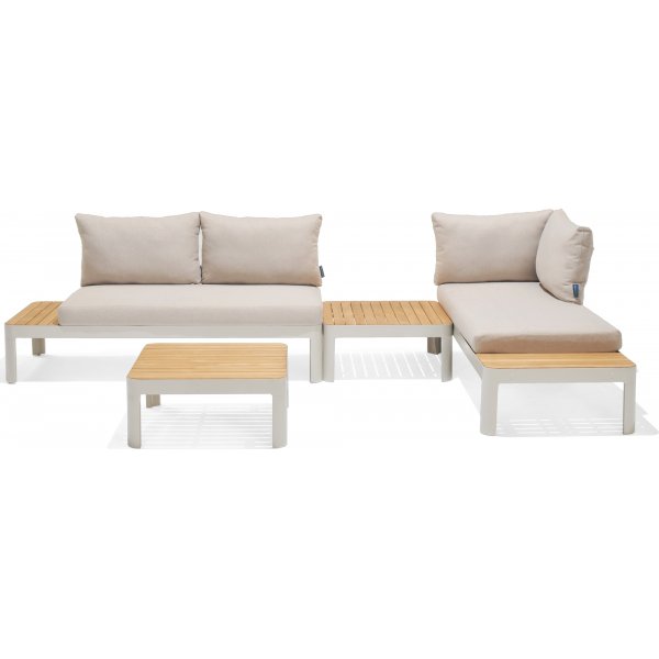 Portals lounge ryhmä 2 - Valkoinen/tiikki Portals lounge ryhmä 2 - Valkoinen/tiikki