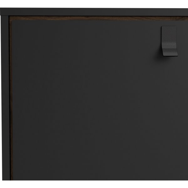 Ry senkki 2 ovella ja 2 laatikolla - Musta/pähkinä Ry senkki 2 ovella ja 2 laatikolla - Musta/pähkinä