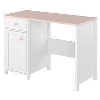 Stephany-kirjoituspöytä - Valkoinen/vaaleanpunainen