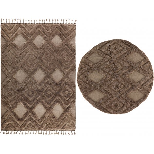 Dahlia-villamatto - Tummanruskea Dahlia-villamatto - Tummanruskea