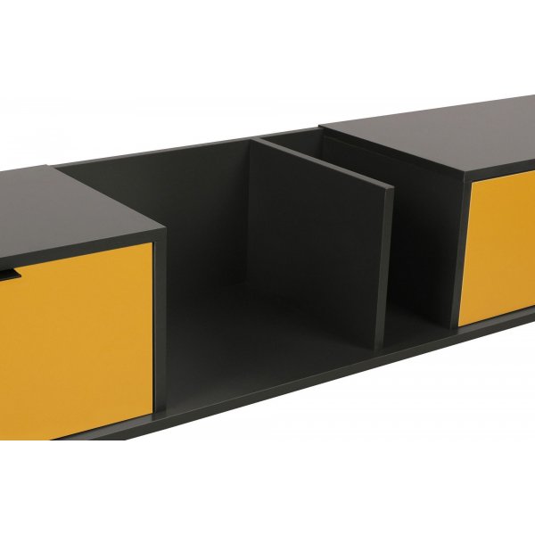 Ibiza mediapenkki - keltainen/antrasiitti