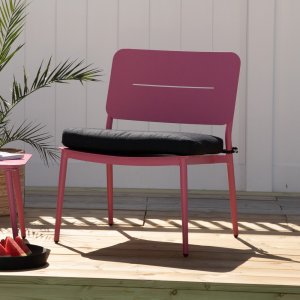 Lina nojatuoli - musta/vaaleanpunainen
