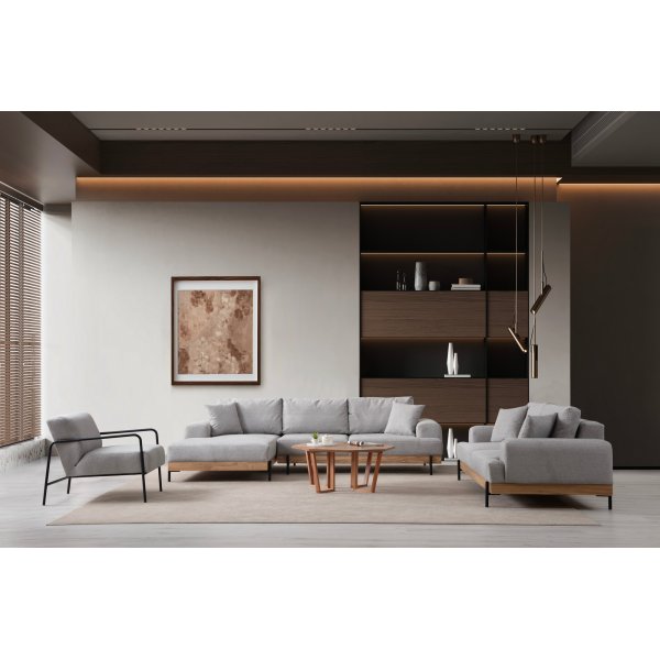 Eti divaani sohva vasen - harmaa/tammi Eti divaani sohva vasen - harmaa/tammi