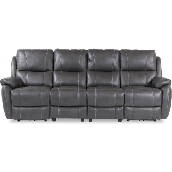 Recliner-sohva Enjoy Hollywood - Neljn istuttava (shkinen) harmaata keinonahkaa