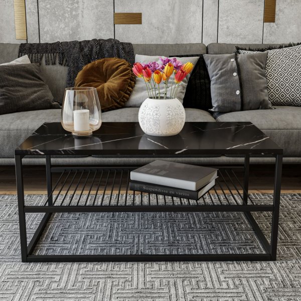 Azur sohvapöytä 95 x 55 cm - Musta Azur sohvapöytä 95 x 55 cm - Musta