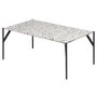 Terrazzo sohvapyt 110x60 cm - Cosmo Terrazzo & AIR-runko musta metalli