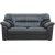 Dominic 2-istuttava sohva mustaa keinonahkaa + Huonekalujen tahranpoistoaine