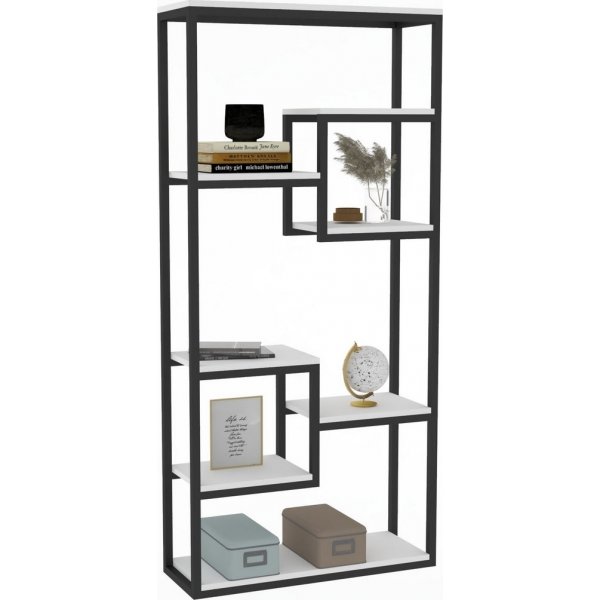 Emina kirjahylly - Valkoinen/musta