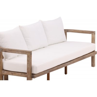 Erica 3-istuttava sohva - Valkoinen/ruskea