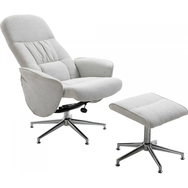 Julius lepotuoli rahialla - Harmaa kangas Julius lepotuoli rahialla - Harmaa kangas