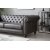 Royal Chesterfield 3-istuttava sohva tummanruskea keinonahka + Huonekalujen hoitosarja tekstiileille