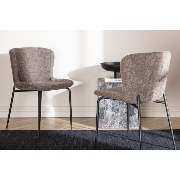 Modesto ruokapydn tuoli - Ruskea boucle