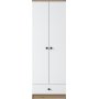 Muodikas vaatekaappi laatikolla 60 cm - Phkin/valkoinen