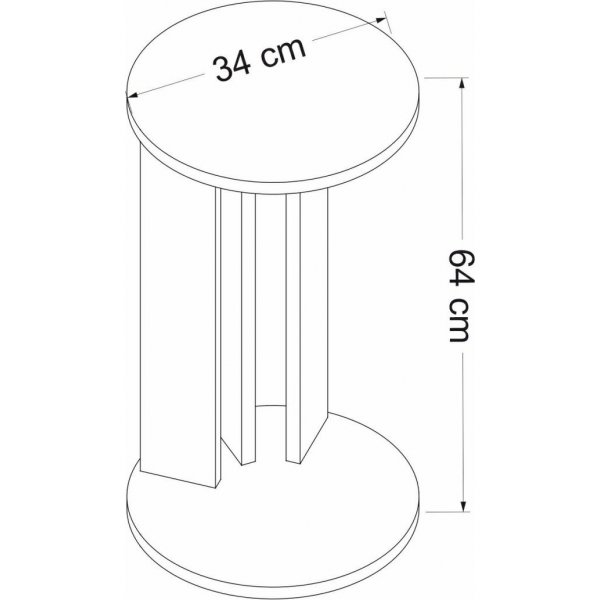 Telstar sivupyt 34 cm - Phkin/antrasiitti