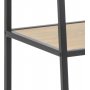 Seaford tikkaat hylly 77x174 cm - tammi/musta