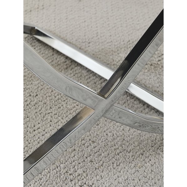 Tuoli kromijaloilla - beige sametti - Luxury