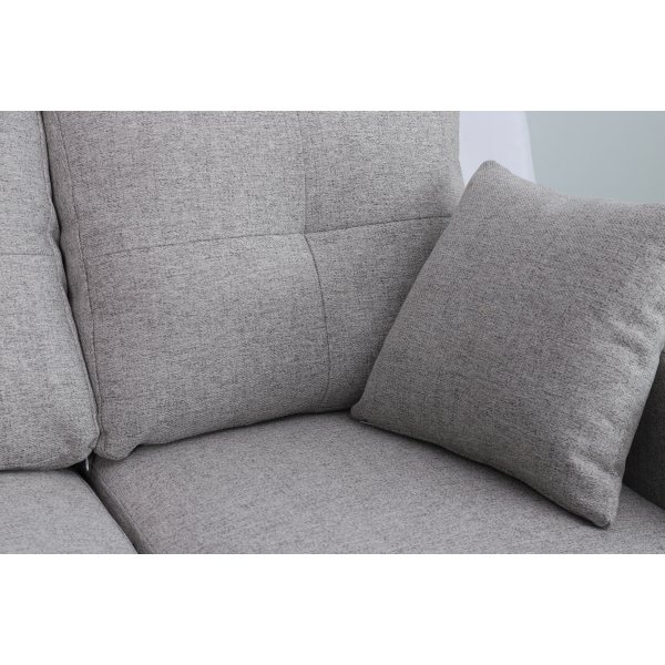 Davis-vuodesohva - Vaaleanharmaa kangas | Silytystilaa