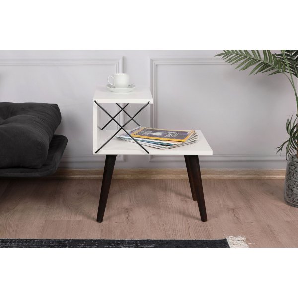 Risti yöpöytä - valkoinen Risti yöpöytä - valkoinen