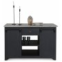 Heritage Kitchen Island marmorilla - Musta runko / harmaa Emprador-marmori