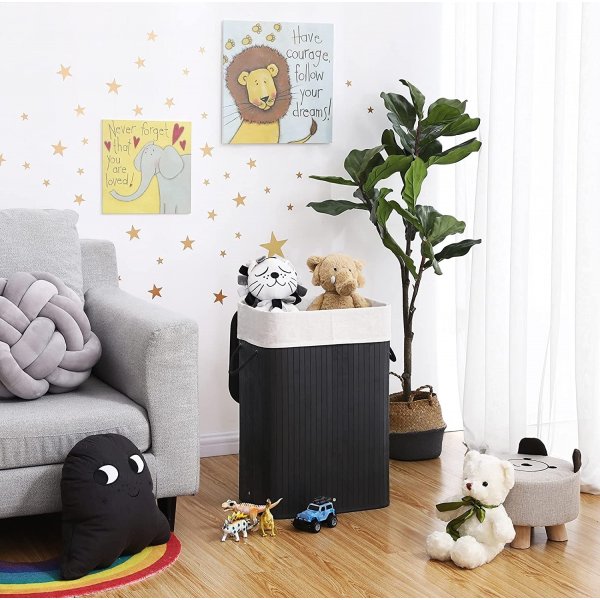 Carolin pyykkikori 72 l - Musta