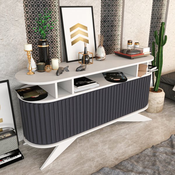 Myrskyinen senkki - Valkoinen/antrasiitti