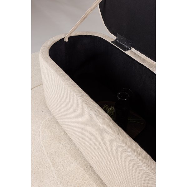 Potenza pouf - luonnonvalkoinen Potenza pouf - luonnonvalkoinen