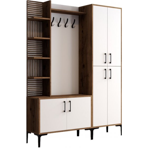 Viyana aulakalusteet 150 cm - Pähkinä/valkoinen Viyana aulakalusteet 150 cm - Pähkinä/valkoinen