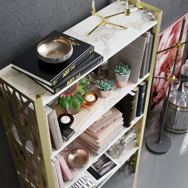 Tonga kirjahylly - kulta/valkoinen Tonga kirjahylly - kulta/valkoinen