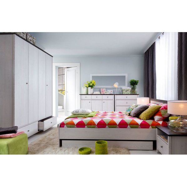 Salvador yöpöytä - Valkoinen/musta Salvador yöpöytä - Valkoinen/musta