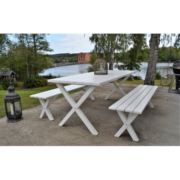 Scottsdale penkki 180 cm - Valkoinen Scottsdale penkki 180 cm - Valkoinen