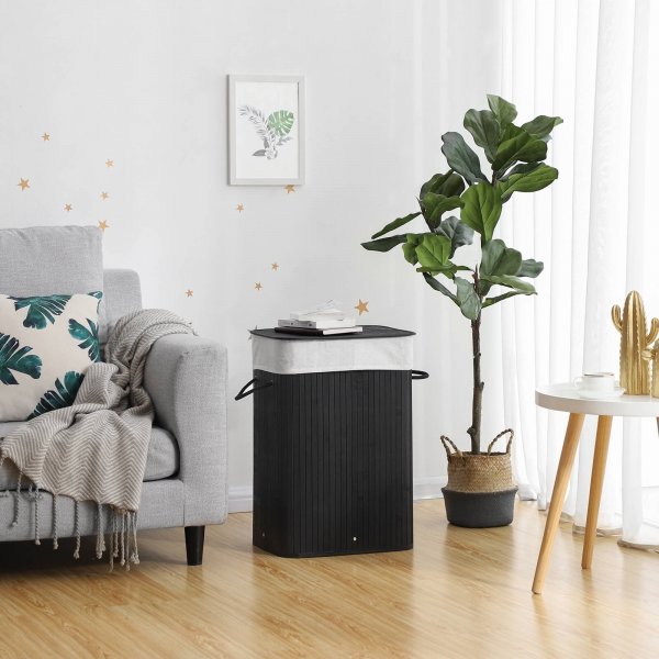 Carolin pyykkikori 72 l - Musta