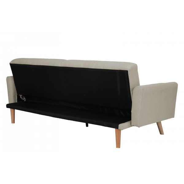 Vuodesohva Borlnge - Vaaleanharmaa kangas | 207 cm