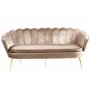 Sohva 3-istuttava tummanbeige sametti/messinki - Kingsley Sohva 3-istuttava tummanbeige sametti/messinki - Kingsley