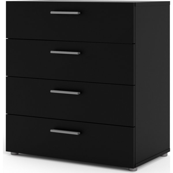 Pepe leveä lipasto 4 laatikolla - musta Pepe leveä lipasto 4 laatikolla - musta