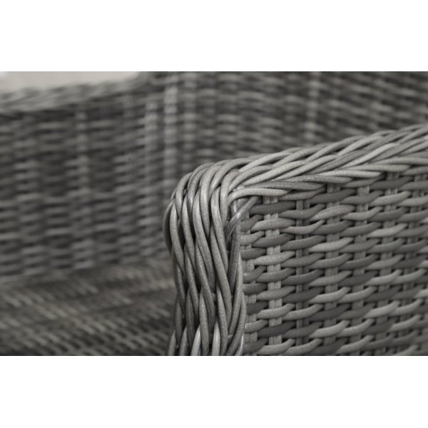 Parvekeryhm 2 tuolilla ja pydll 48 x 48 cm harmaa/rottinki - Tor/Jacksonville