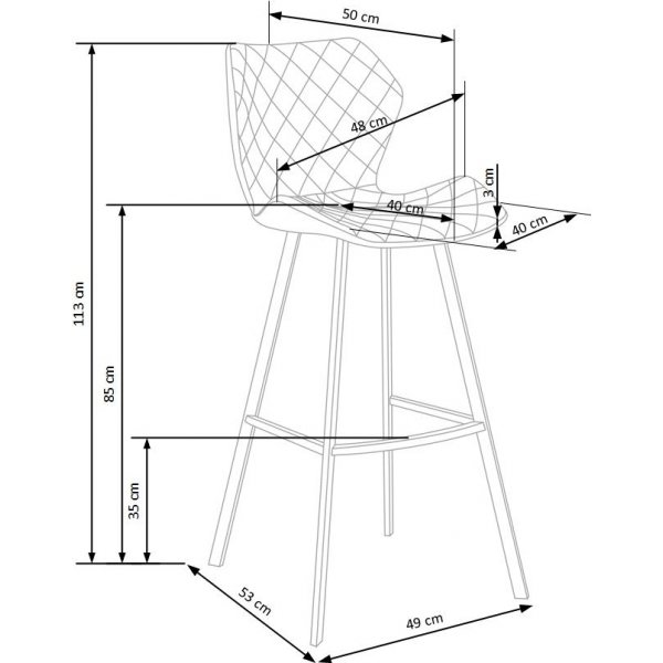 Erin-baarituoli korkea - Valkoinen/harmaa + Huonekalujen tekstiilien puhdistus Erin-baarituoli korkea - Valkoinen/harmaa + Huonekalujen tekstiilien puhdistus
